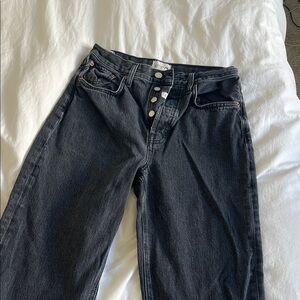 Etica Charcoal Women's Tyler High Rise Vintage Straight Leg Jeans